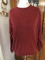 Brunelli Cucinelli 100% Cashmere Pullover Gr.L dunkelrot Neuwertig Zierband