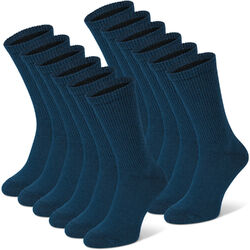 CLASSICS est. 2019 Tennissocken Crew Socks 6Paar Ein- und Mehrfarbig Gr 35 - 50Extra elasthischer Bund auch für die stärkeren Waden