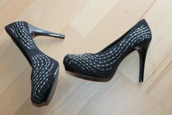 Tamaris Pumps, High Heel für Party, schwarz, Gr. 36, selten getragen.