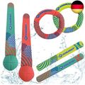 Schildkröt Neopren Diving Set, 6-teiliges Tauchset, je 2 Ringe, Stäbe, Bälle, Ta