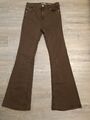 BERSHKA ZARA Flared Jeans Schlaghose braun Gr. 38 NEU!!