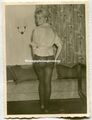 D4703 Foto 60er Jahre Hübsche Junge Frau Halb - Nackt Strumpfhose Nice Blond