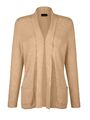 Strickjacke mit Glanzgarn Details, neu, Gr. 46, sand, Damen