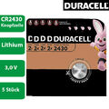 5 x Duracell Specialty CR 2430 3V Lithium Batterie Knopfzelle DL2430 im Blister