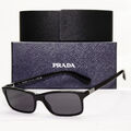 Prada Sonnenbrille schwarz rechteckig quadratisch Mode PR06SV VPR 06S 1AB-1O1 56 mm