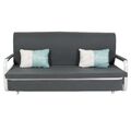 Schlafsofa HWC-M83, Schlafcouch Sofa, Schlaffunktion Bettkasten 190x185cm, Stoff