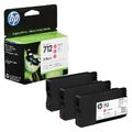 3er Pack: HP 712 Magenta Druckerpatronen 3ED78A, Füllmenge je 29ml