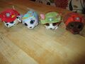 TY 4x Beanie 10cm Paw Patrol Marshall Zuma Everest & Tracker