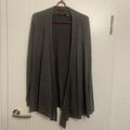 Damen Jacke Strickjacke Cardigan Zipfeljacke Gr L 44/46 grau