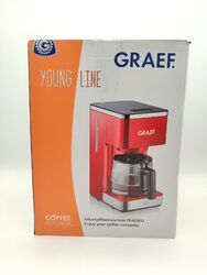 Graef Glaskrug-Kaffeemaschine Young Line FK 403 rot/schwarz Edelstahl #KT2982D-