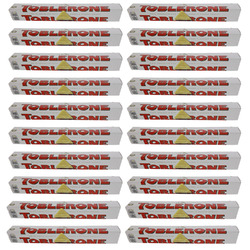 20x Toblerone White Weiße Schweizer Schokolade Mit Honig- & Mandelnougat je 100g