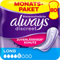 ALWAYS Discreet Inkontinenzeinlagen Long, 80 Binden (4 x 20 Stück) Monatspaket