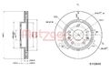 2 x METZGER 6110848 Bremsscheibe für SUZUKI