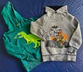 2 Pullover Sweatshirts Hoodie Gr 98/104 Baustelle & Dinosaurier