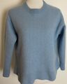 Stefanel Damen Strick Cashmere Pullover Langarm Blau Gr.S Puro Cashmer