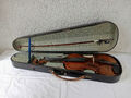 Alte Geige Violine mit Bogen Full Size ca. 59,5 cm / Korpus ca. 35,7 cm