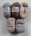 Konvolut angebrochene Knäuel Filcolana Tilia in 3 Farben Mohair Seide ca. 80g