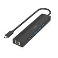 Hama USB-C-Hub Multiport 6 Ports 3x USB-A USB-C HDMI LAN/Ethernet