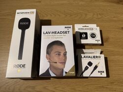 RODE Wireless ME TX Mikrofon Set + Rode Lavalier II, Lav-Headset & Interview Go