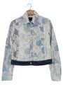 Ferre Gianfranco Ferre Jeansjacke S 36 Blau Weiß Blumenmuster