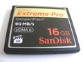 16GB Compact Flash Card Extreme PRO UDMA 6 ( 16 GB CF Karte ) SanDisk gebraucht