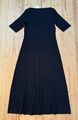 Neu Esprit Kurzarm Stretch Maxi Kleid Gr.S, 36-38 Schwarz