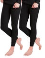 2er Pack Damen Mädchen Thermo Unterhose Lang Skiunterwäsche Winter Unterwäsche