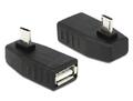 OTG Adapter USB micro-B Stecker - USB 2.0 A Buchse OTG 270° gewinkelt