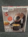 Gourmetmaxx Digitale Heißluftfritteuse 2,5 Liter schwarz / kupfer - 1500 Watt