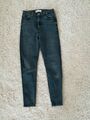 ZARA Damen Jeans Hose Gr. 38 Stretch mit kleinem Loch hintere Hosentasche