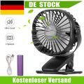 Mini USB Ventilator Akku Clip Fan Tischventilator Mit Batterie Tisch Lüfter SET