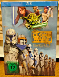 Star Wars: The Clone Wars Blu-ray Komplettbox Staffel 1 2 3 4 5 Neu 14 Discs