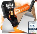 flammtal Grillspachtel Set aus Edelstahl - Hochwertiger Plancha Spachtel inkl.