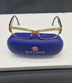 Kxos Lesebrille mit Glas KK19 15/135 blaues Etui Brillentuch mehrfarbig Vintage