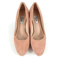 Pumps Rouge Rosa Nude Wildleder Leder Größe 6 Clarks