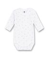 Sanetta Baby Body Langarm graue Sterne Gr. 56 62 68 74 80 86 92