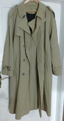 Trenchcoat beige-grün Gr. 50 70% Baumwolle