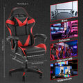 Gaming Stuhl Gamer Stuhl Racing Stuhl mit Fußstütze Ergonomischer Zocker Xopwsaj