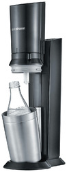 Sodastream Wassersprudler Crystal 3.0 titan Schwarz Edelstahl Glaskaraffe 61513