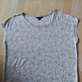 Grün-weiß gemustertes Esmara Damen T-Shirt * Gr. L 44/46 * Blättermuster