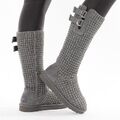 UGG Damen Knit/Strick Stiefel 1112478 Classic Solene Tall Boots Grey/Grau Gr.41