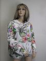 NEW COLLECTION Attraktives trendiges Sweatshirt mit Kapuze weiß floral 44/46 TOP