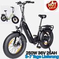 HOT MYATU E Bike,20"4,0 Fat Tire Elektrofahrrad E-Fahrrad klapprad 250W 7 Gängen