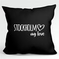 Kissen Stockholm my love Deko Kopfkissen Geschenkidee Souvenir Präsent Wichtelge