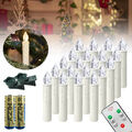 10-50x LED Kabellose Weihnachtskerzen Christbaumkerzen Mini Kerzen Batterie Deko