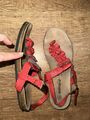 ESMARA Zehentrenner Sandalen Strandschuhe Schlappen Gr 38 (auch 37) Echtleder