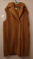 H&M Teddyweste Fake Fure Weste Cognac Braun Gr. L Oversize