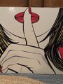 Vintage Pop Art Wanddekoration Sssshhh by Deborah Azzopardi 1999  Solmyra 70x50