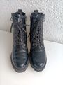 Remonte  Damenschuhe Stiefel Schnürer Schnürstiefel Schwarz Freizeit Gr. 38 