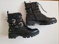 Tamaris Boot, Stiefelette Gr 41  Echtleder neu,Schwarz,